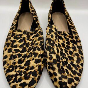 Banana Republic Leopard Print Calf Hair Loafers | Barely Worn